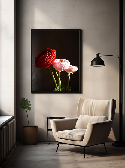 Drie Rozen in Schaduwlicht