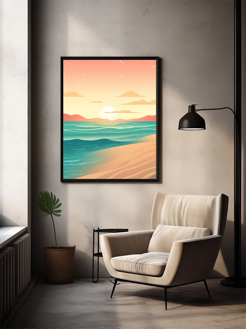 Zonsondergang aan Zee