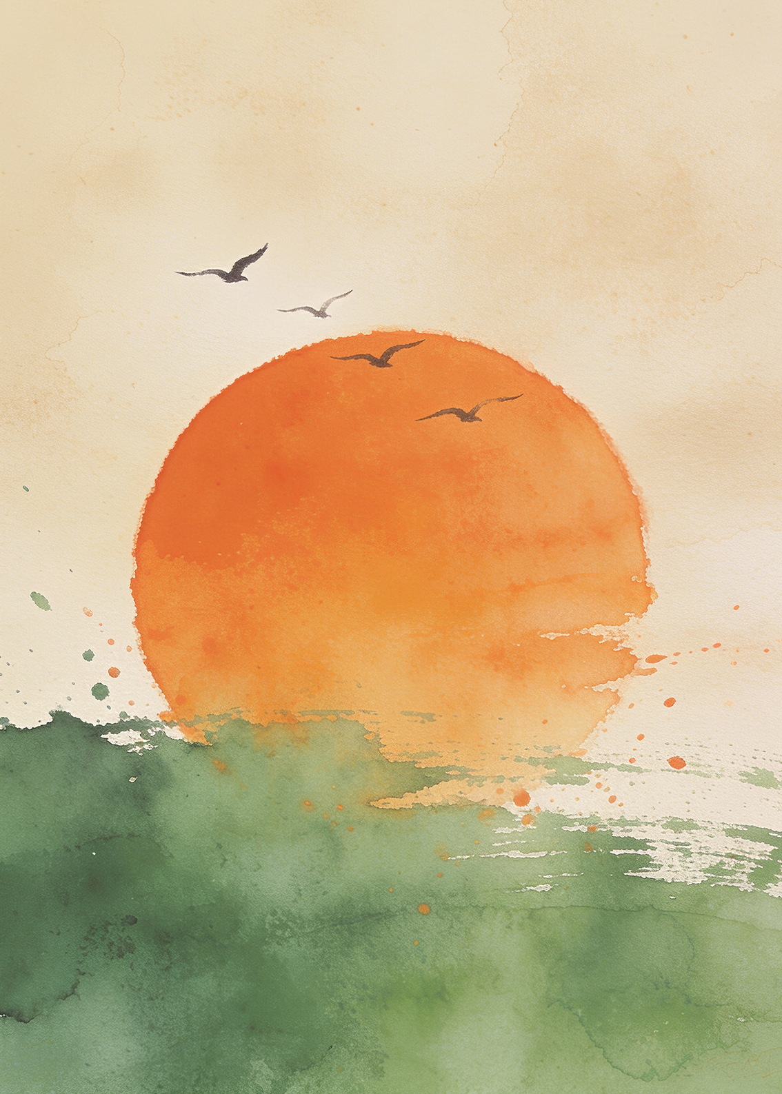 Watercolor Sunset